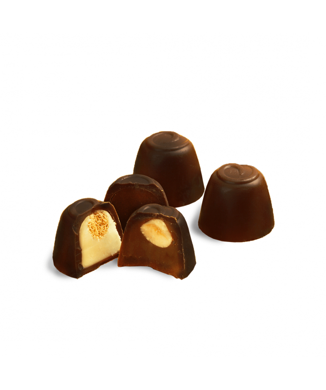 Selection of premium quality chocolates of different flavors