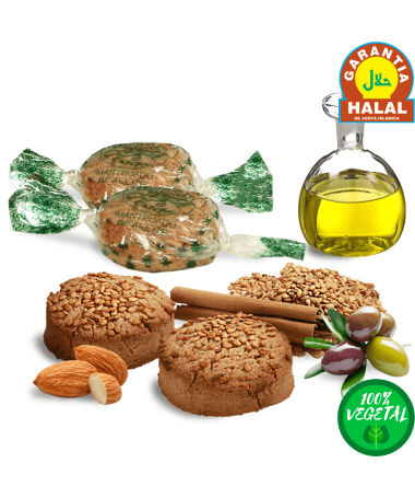 Mantecado de aceite de oliva y almendras Halal
