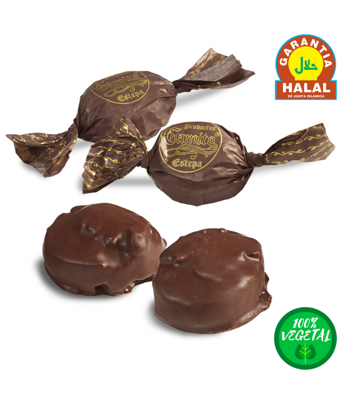 Halal peanut polvoron covered in delicious chocolate
