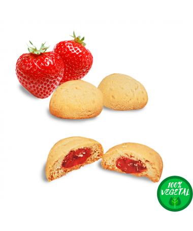 Artisan biscuits: sweet flavor with melted strawberry