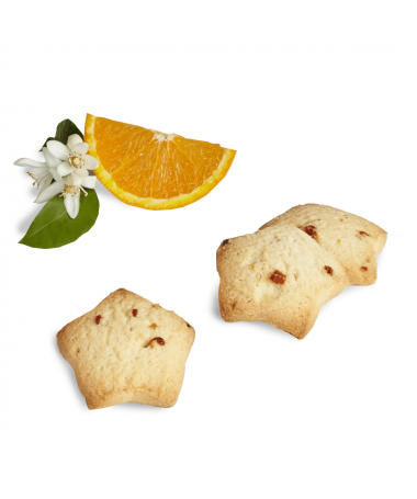 Delicious star-shaped cookies with orange flavor