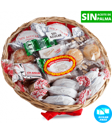 Premium basket of sugar-free mantecados and polvorones