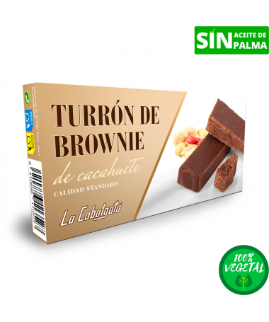 Turrón brownie con un intenso sabor a chocolate