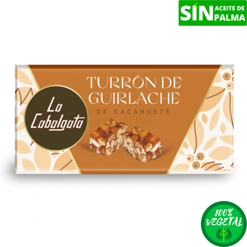 Tableta de turrón de cacahuete y caramelo