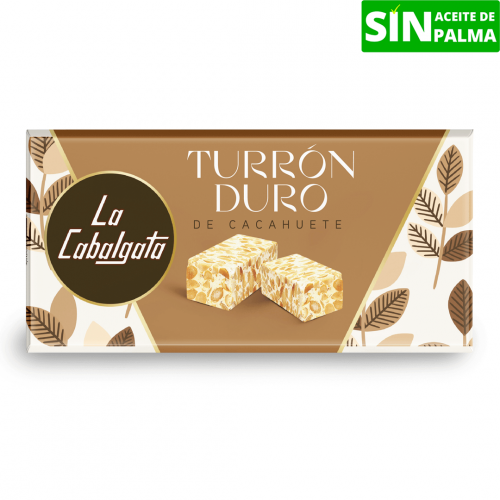 Tableta de turrón de exquisito sabor a cacahuete